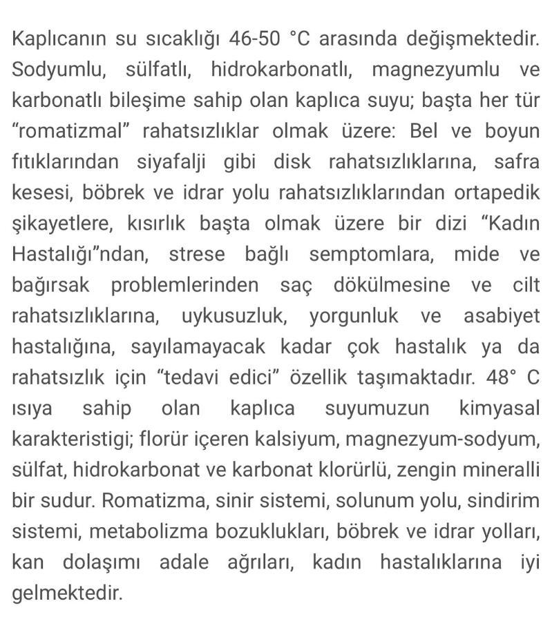 Sivas Camlica Termal Bungalow Eksteriør bilde